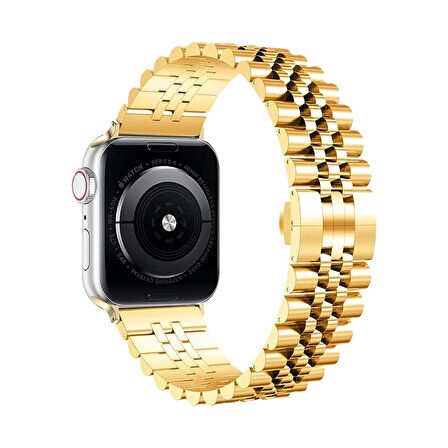 E2M APPLE WATCH 42-44MM KRD-07 METAL FULL ALTIN KORDON