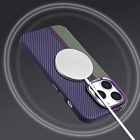 BİKAPAK MAGCARBON IPHONE 15 PRO MAX MOR KAPAK