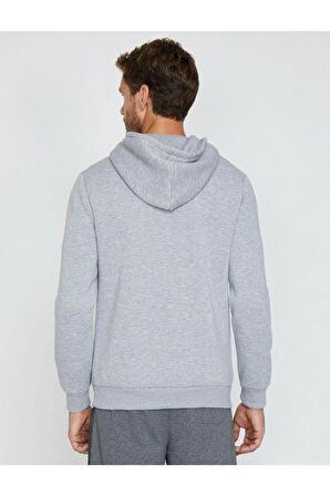 Erkek Siyah Kapüsonlu Sweatshirt 0KAM71593LK