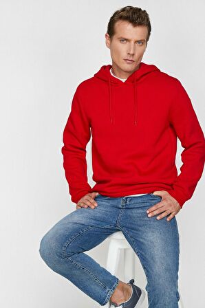Erkek Siyah Kapüsonlu Sweatshirt 0KAM71593LK