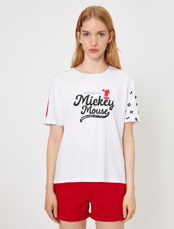 Mickey Lisanslı Baskılı Tişört