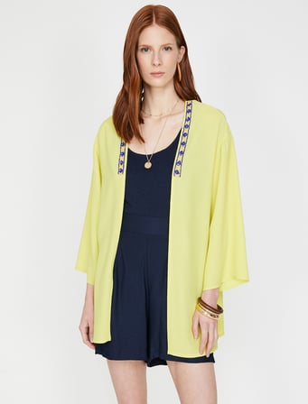 İşlemeli Kimono
