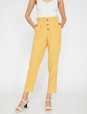 Düğme Detaylı Pantolon