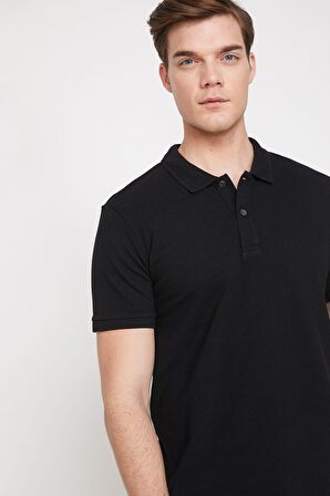 Erkek Mavi Polo Yaka T-Shirt 9YAM12133LK