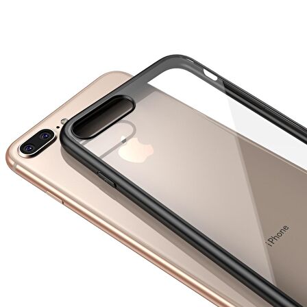 BİKAPAK ELIT SHINE IPHONE 7/8 PLUS FULL SİYAH KAPAK