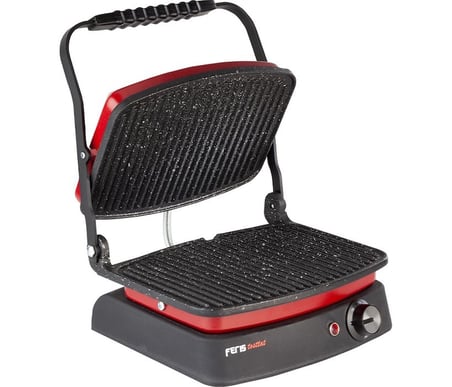 Feris Feristosttat Döküm Tost Makinesi Teflon Kaplamalı Bordo
