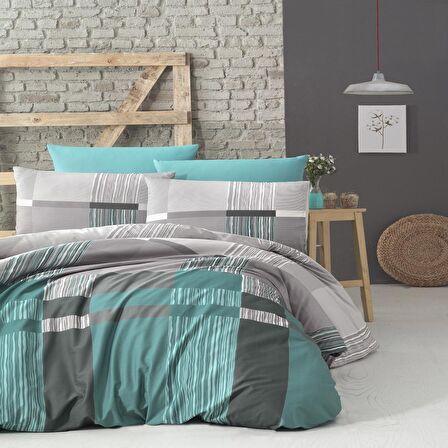 Komfort Home Çift Kişilik Ranforce Nevresim Takımı (Estela Turquoise)