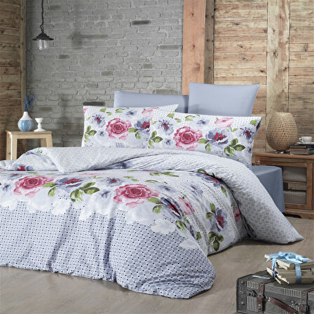 Komfort Home Çift Kişilik Ranforce Nevresim Takımı (Isabella Blue)