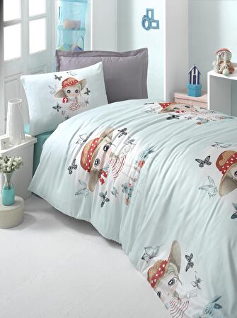 Komfort Home Genç Ranforce Nevresim Takımı (Candy Girl Turkuaz)