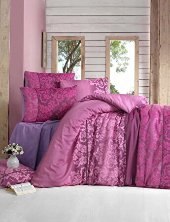 Komfort Home Çift Kişilik Polycotton Nevresim Takımı (Öykü Bordo)