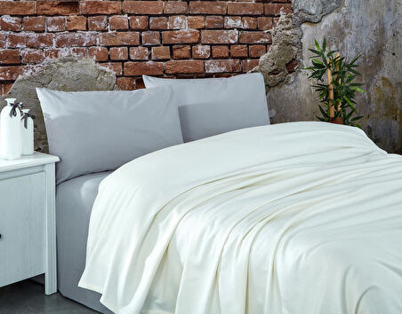 Komfort Home Çift Kişilik Ranforce Pike Takımı / Krem
