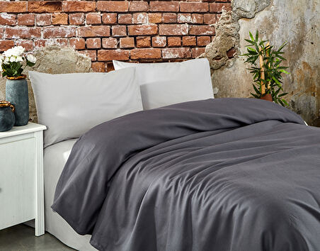 Komfort Home Çift Kişilik Ranforce %100 Pamuk Pike / Antrasit