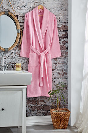 Komfort Home Pamuklu Bornoz - L Beden - Pembe