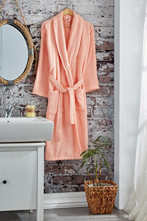 Komfort Home Pamuklu Bornoz - XL Beden - Turuncu