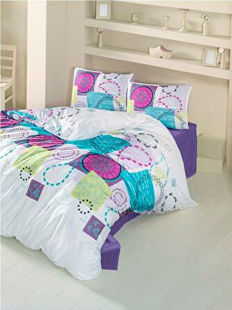 Komfort Home Tek Kişilik Ranforce Nevresim Takımı (Sıla Mor)