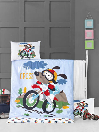 Komfort Home Bebek Uyku Seti %100 Pamuk / Moto Cross
