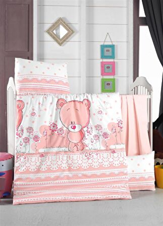 Komfort Home Bebek Nevresim Takımı %100 Pamuk / Pinky