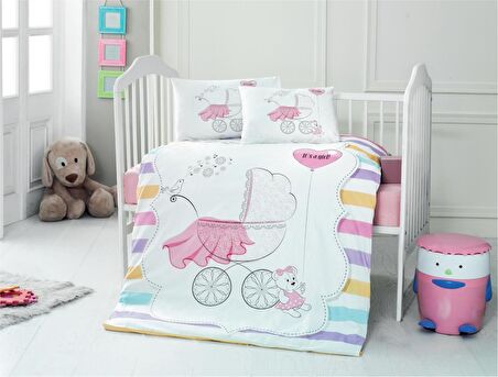 Komfort Home Bebek Uyku Seti %100 Pamuk / Girl