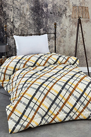 Komfort Home Tek Kişilik Baskılı Pamuklu Silikon Yorgan + Yastık / P14