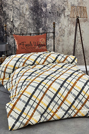 Komfort Home Tek Kişilik Baskılı Pamuklu Silikon Yorgan + Yastık / P19