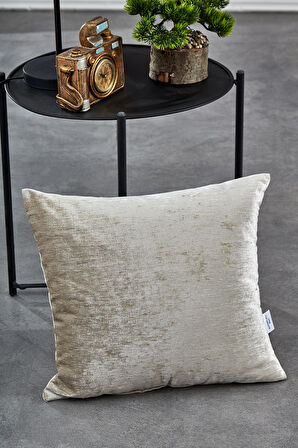 Komfort Home Düz Krem İç Dolgulu Kırlent 45x45cm / 1 Adet