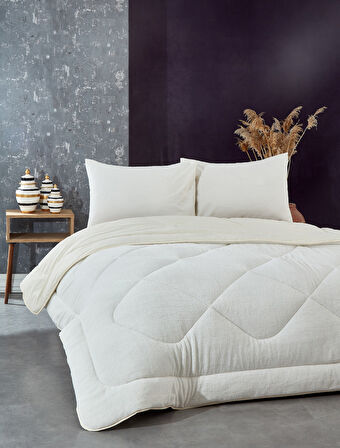 Komfort Home Çift Kişilik Welsoft Yorgan Çift Taraflı / Krem 195x215 cm
