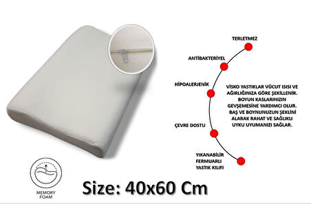Komfort Home 40x60 Cm Tek Boyun Destekli Ortopedik Visco Yastık