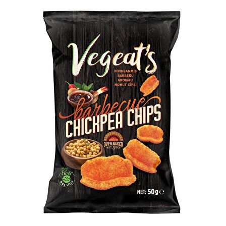 Barbekü Aromalı Fırınlanmış Nohut Cipsi (50 gr) - Vegeat's