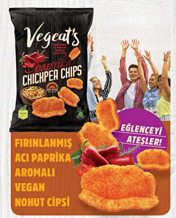 Vegeat’s Fırınlanmış Acı Paprika Aromalı Nohut Cipsi (6 x 50GR)