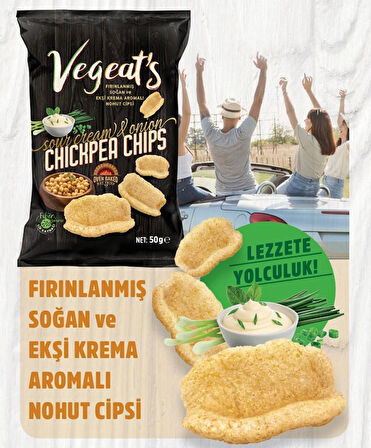 Fırınlanmış Ekşi Krema & Soğanlı Nohut Cipsi (6 x 50GR)