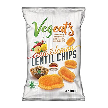 Chili Biber ve Limonlu Fırınlanmış Cips (50 gr) - Vegeat's