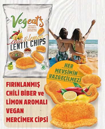 Vegeat’s Fırınlanmış Chili Biber ve Limon Aromalı Mecimek Cipsi (6 x 50GR)