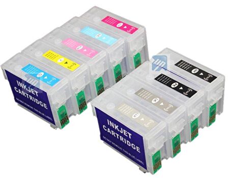 Epson SureColor SC -P600  Epson T7601-7609 9 Renk Kolay Dolan Kartuş (Dolu)