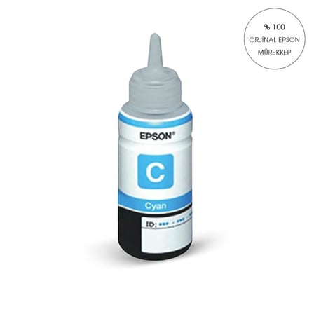 Epson T6732 Orijinal Mavi Cyan Mürekkep 70 ml L800 L810 L850 L1800