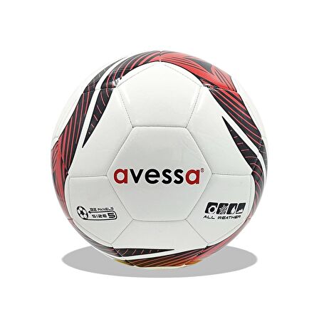 Avessa HTF3000 Hybrid Futbol Topu Siyah-Kırmızı