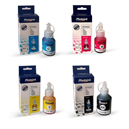 Brother T510 için 4 Renk 1 Takım Photoink Mürekkep