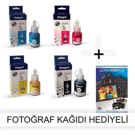 Brother J220 için 1 Takım Photoink Mürekkep- Fotoğraf Kağıdı Hediyeli