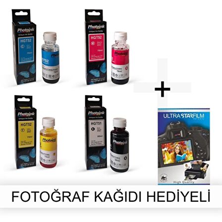 Hp Deskjet 3900 1 Takım Photoink Mürekkep- Fotoğraf Kağıdı Hediyeli