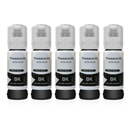 EPSON  EcoTank L3150 için5 Adet Siyah Photoink Mürekkep