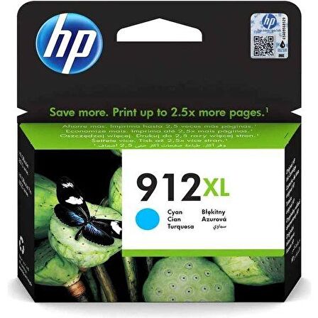HP 912XL 3YL81AE Mavi Orjinal Kartuş OfficeJet Pro 8012, 8014, 8015, 8022, 8023, 8024, 8025