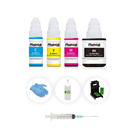 Canon Mg3550 için  Photoink PLUS Siyah ve Renkli Kartuş Dolum Seti