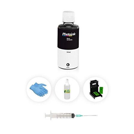 Hp OfficeJet Pro 1175cse  Photoink PLUS Siyah Kartuş Dolum Seti