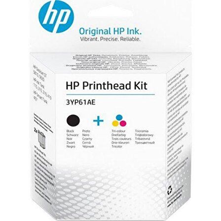 HP 3YP61AE Siyah ve Üç Renkli GT Serisi İçin Baskı Kafası Takımı Hp Ink Tank 115, 315, 415, 319, 419