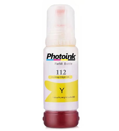 Epson 112 EcoTank Uyumlu Photoink Pigment Sarı Mürekkep 70 ml