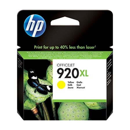 HP 920XL CD974A Yüksek Kapasite Sarı Orjinal Kartuşu , HP Officejet 6000 / 6500 / 6500A / 7000 / 750