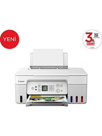 Canon PIXMA G3470 Çok Fonksiyonlu Renkli Mürekkep Tanklı Beyaz Yazıcı/Tarama + Fotokopi/Wifi (Canon 