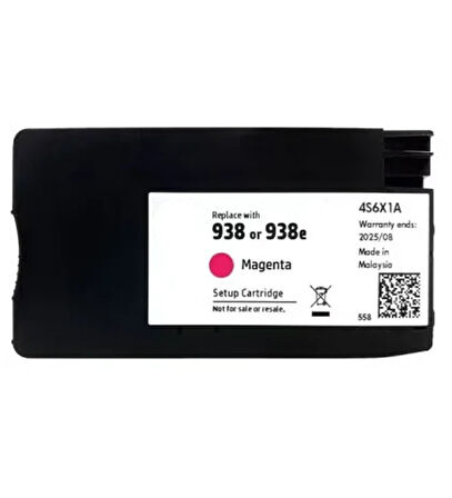 HP 938/4S6X6PE Kırmızı Muadil Mürekkep Kartuş HP Pro 9720 9730