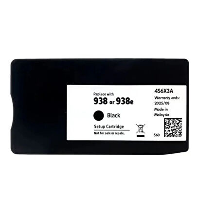 HP 938/4S6X8PE Siyah Muadil Mürekkep Kartuş Hp Pro 9720 9730