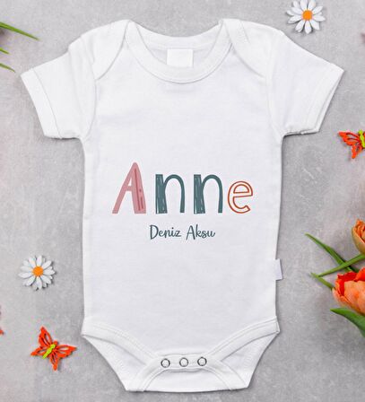 BK Kids İsimli Anne Tasarımlı Bebek Body Zıbın - Model 1