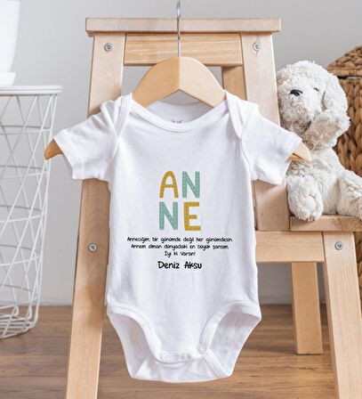 BK Kids İsimli Anne Tasarımlı Bebek Body Zıbın - Model 2